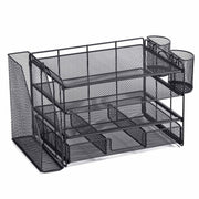 Chenshia 4-Tier Metal Desk Organiser Large Stationery & File Storage Rack