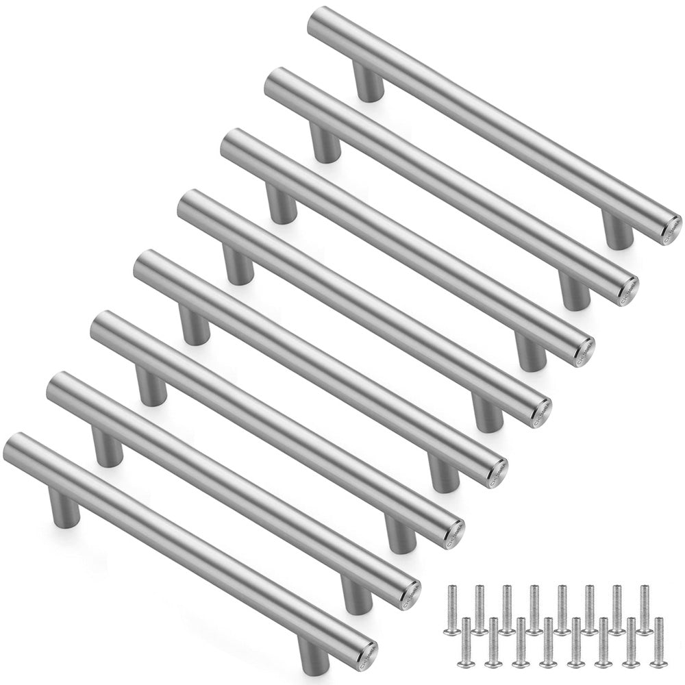 8Pc Home Kitchen Cabinet Pulls Handle Stainless Steel Rack Drawer
