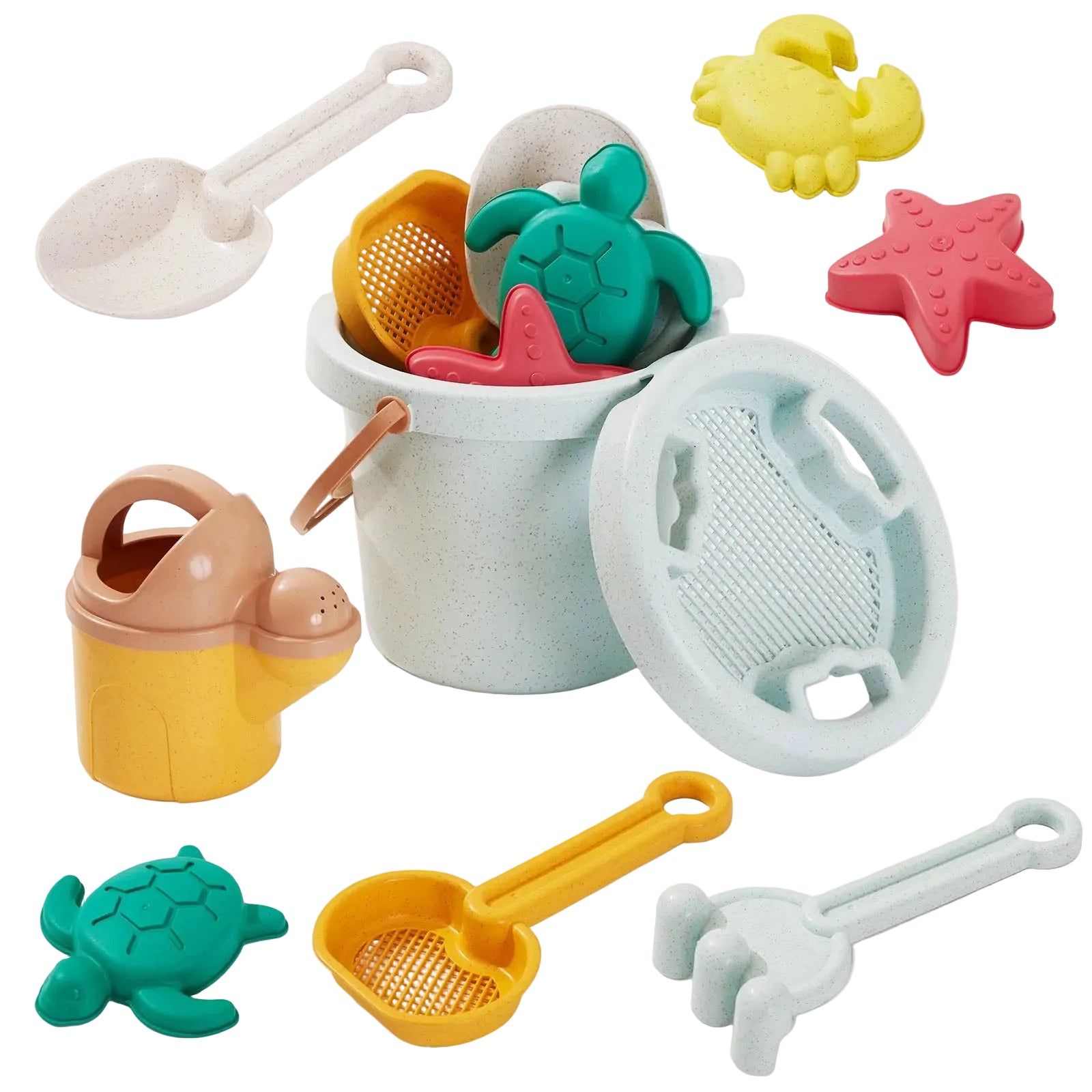9Pc Kids Beach Toy Bucket Set
