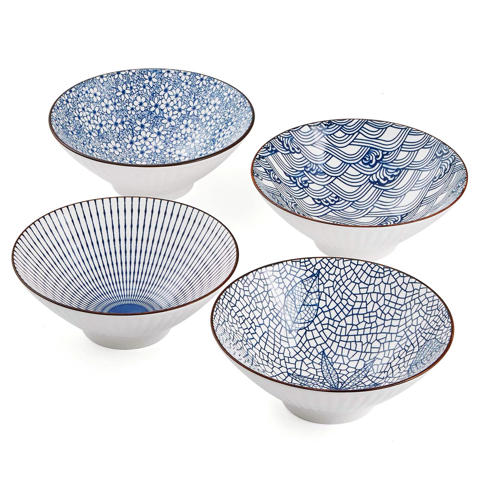Chenshia 4-Piece Ceramic Ramen Noodle & Pho Bowl