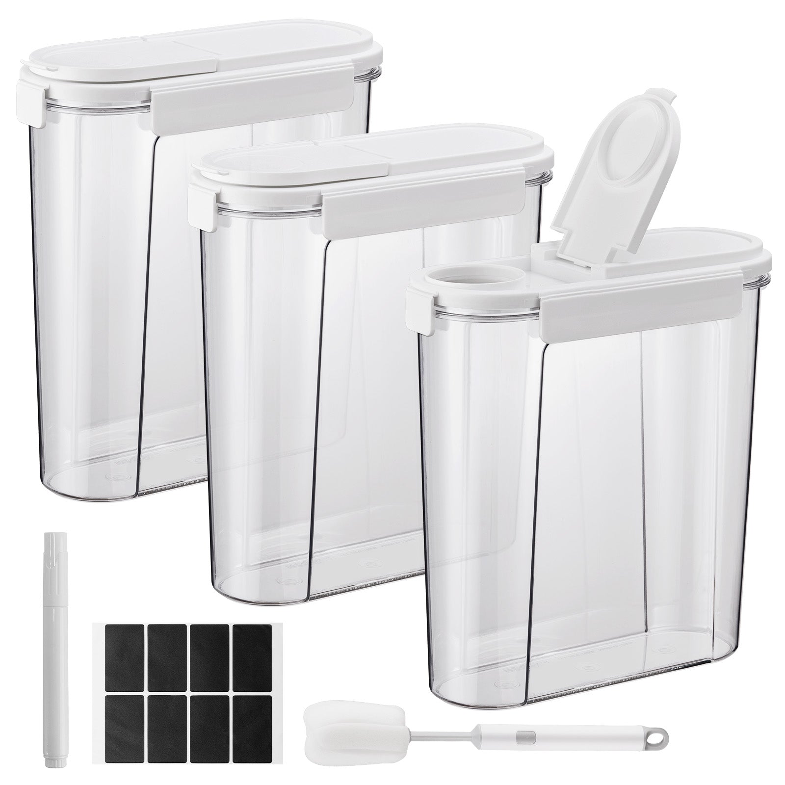 Chenshia Airtight 4L Cereal Storage Containers Pantry Organisers - 3 Piece Set
