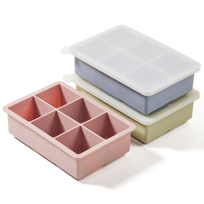 Silicone Square Ice Cube Tray Molds - 3-Pack