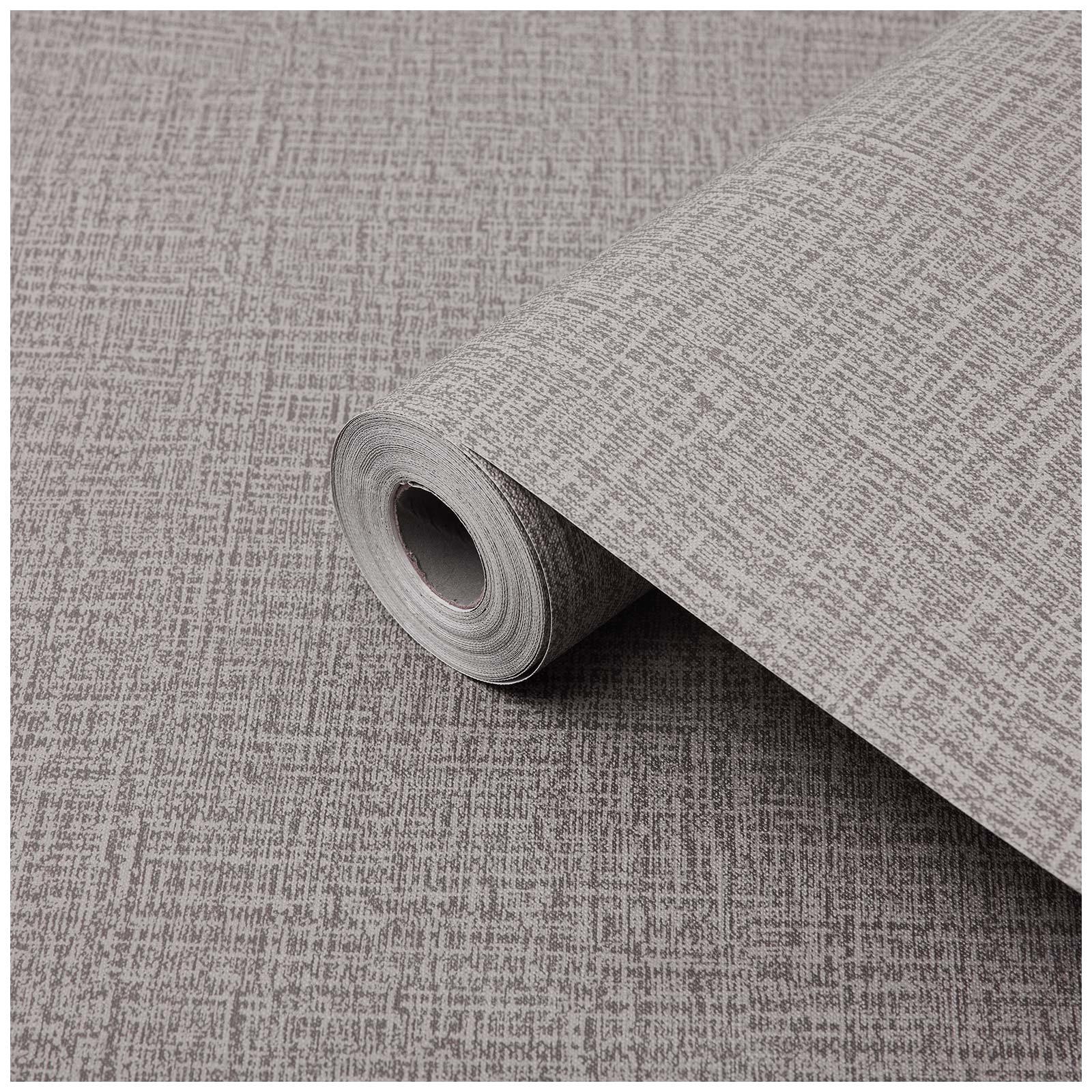 Self-Adhesive Faux Linen Wallpaper Peel and Stick PVC Wall Covering