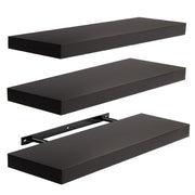 Black Home Office Floating Shelves - 3-Pack