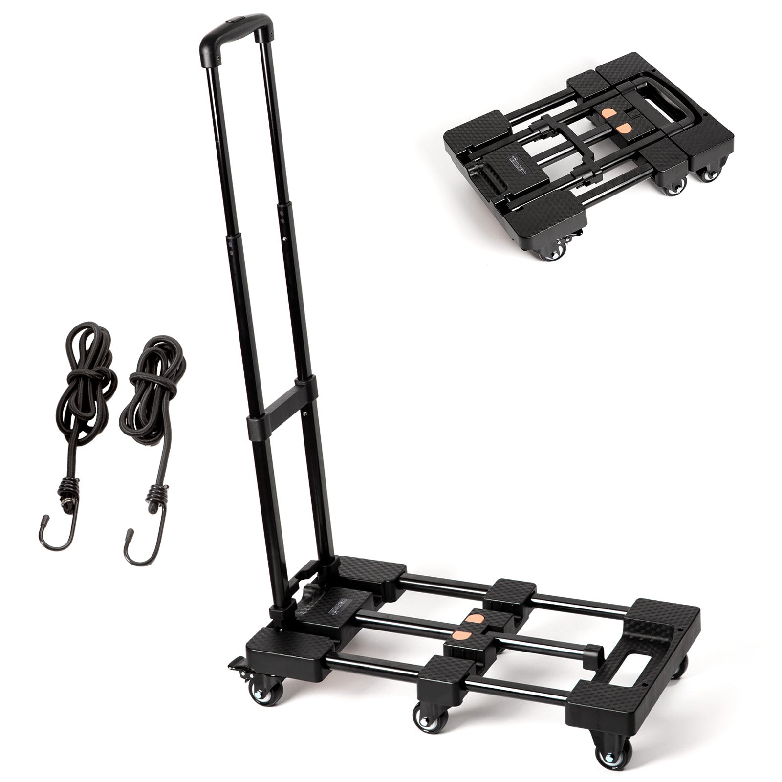 Chenshia 200KG Folding Trolley 6-Wheel Heavy Duty Dolly & Adjustable Ropes