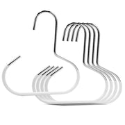 Stainless Steel Wall Hat Rack and Organiser Hooks Set - White