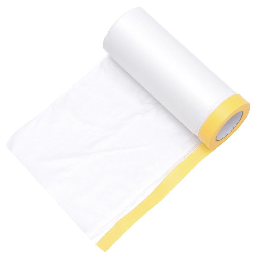 Masking Film Paint Cover Pre-Taped Plastic Drop Cloth - Furniture Protector Covers