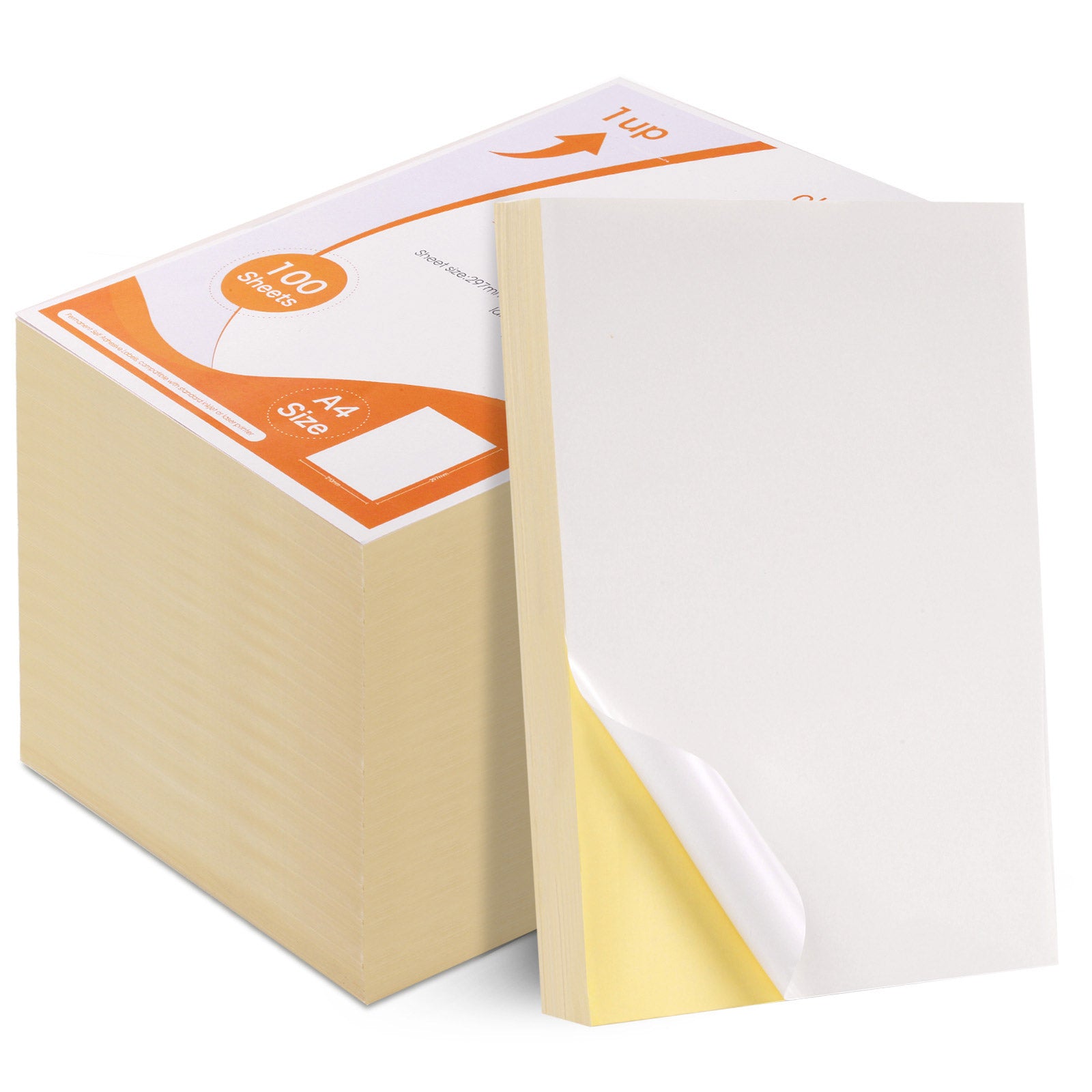 Chenshia 1UP Label Sheet Paper - 1Up Label Self Adhesive A4 Size - 1500 Pack