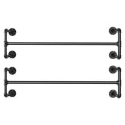 2-Pack Wall-Mount Industrial Pipe Clothes Rack
