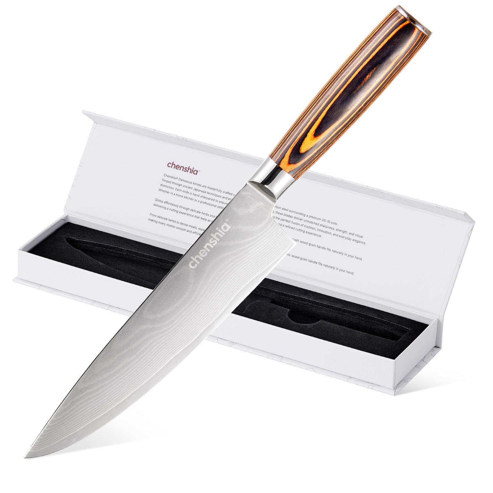 Chef Knife 8 Inch Japanese VG10 67 Layer Damascus Steel