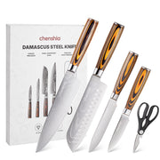 Damascus Knife Set - 5 Piece