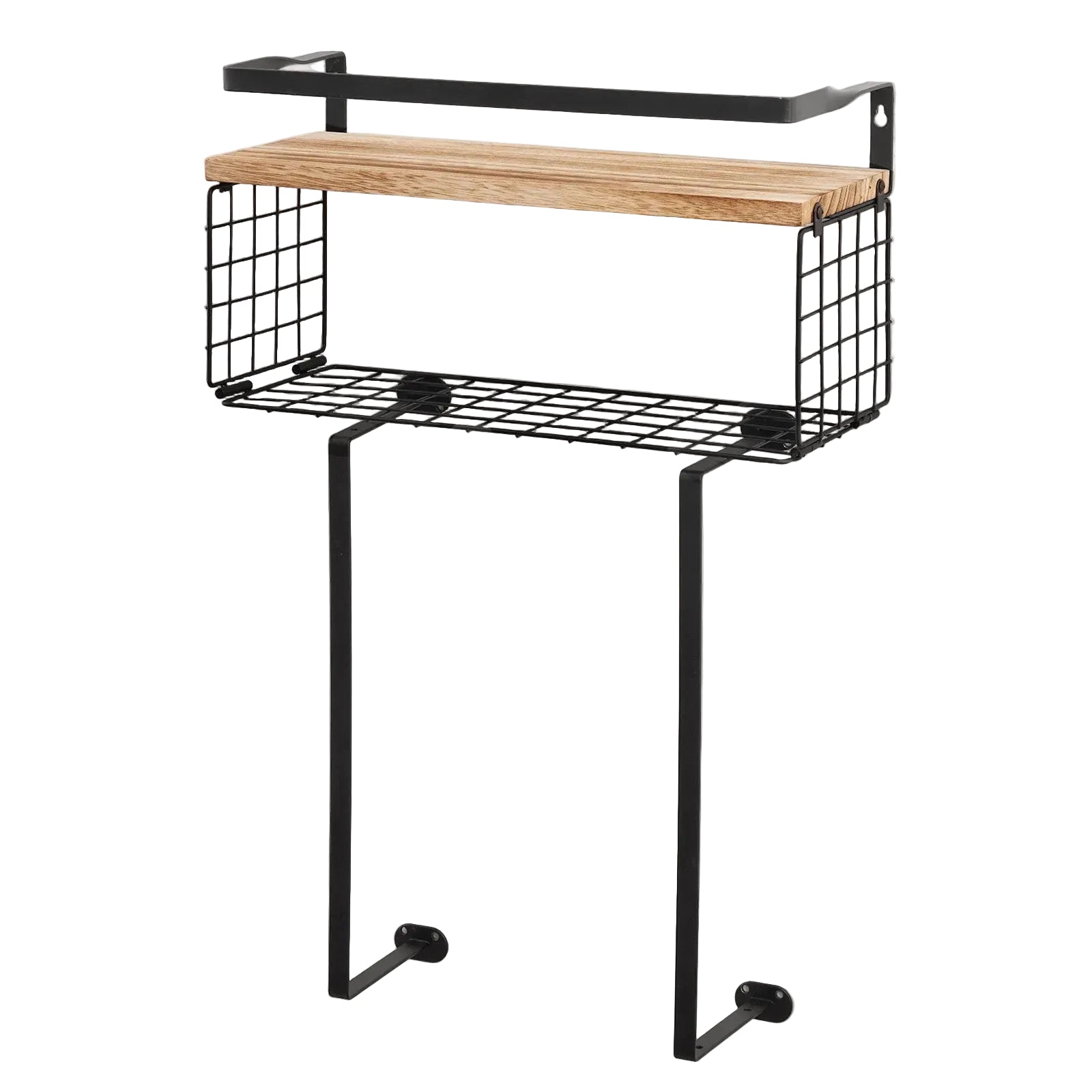 Chenshia Wall Mounted Towel Rack Floating Shelf Bathroom Organizer