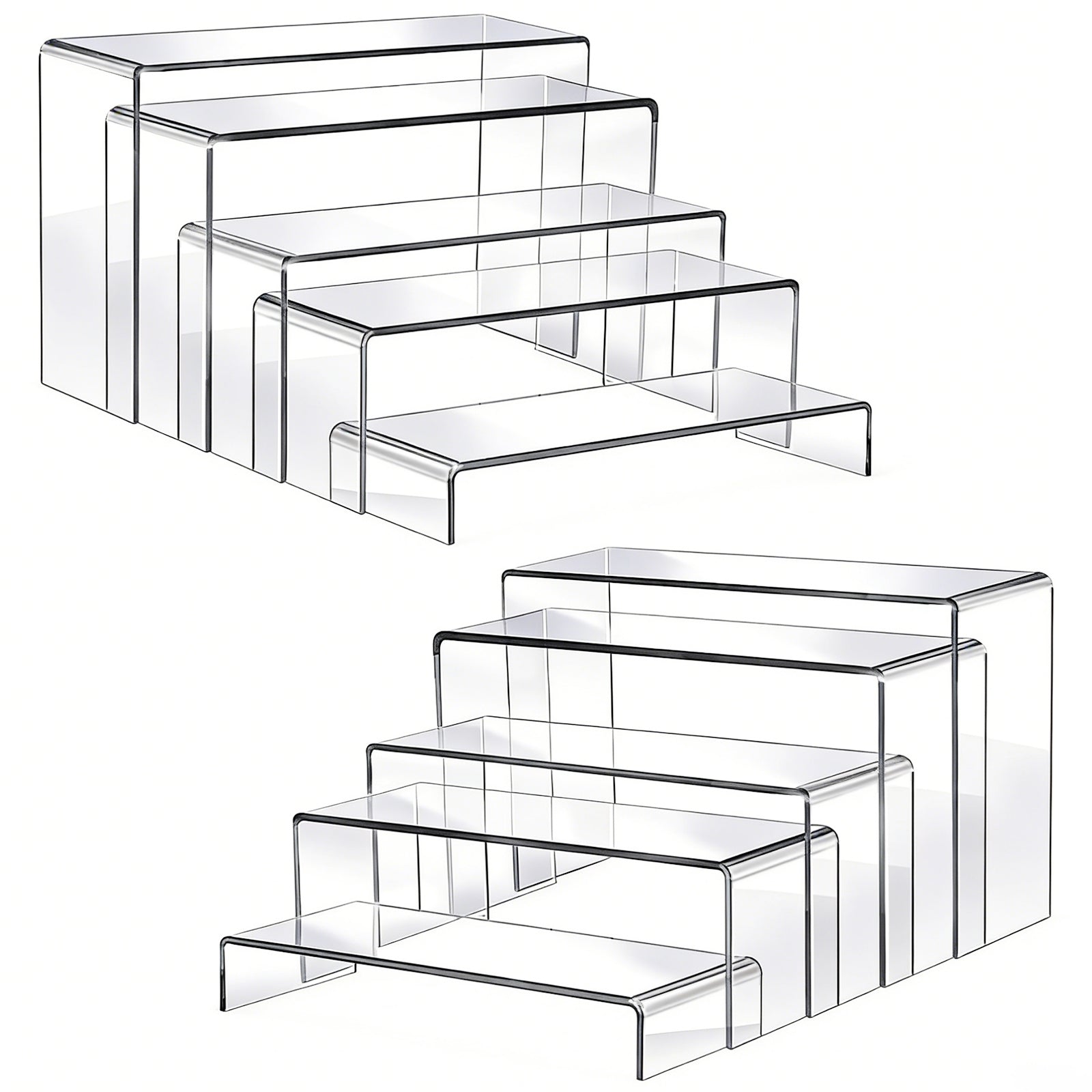 10-Piece Acrylic Cake Stand Set 5-Layer Display Riser & Decor Shelf