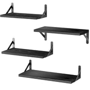 4-Pack Rustic Wooden Wall Floating Shelves - DIY Home Décor