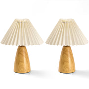 Ceramic Bedside Table Lamp Set - Beige