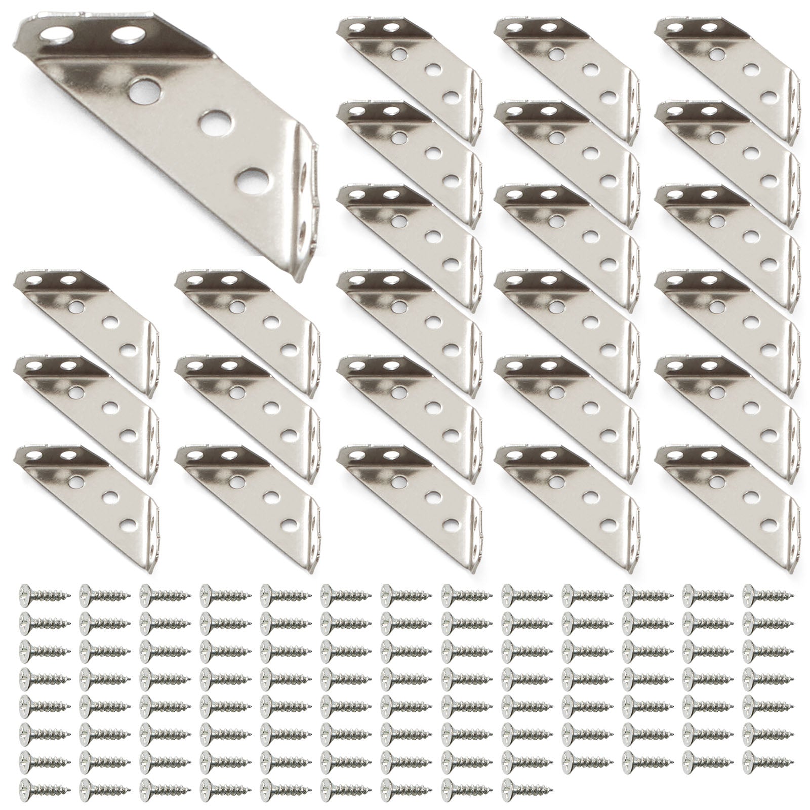 Stainless Steel Heavy Duty Triangular Corner Brackets (4 Pack)