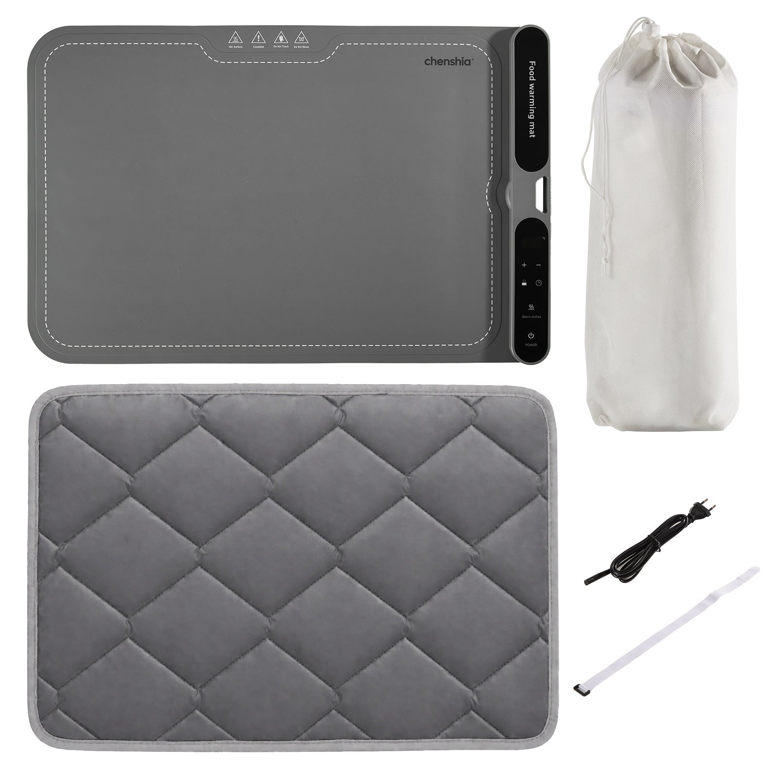 Chenshia Electric Food Warmer Mat Set Silicone Large & Foldable Buffet Tray