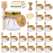 20-Pack Mini Glass Honey Jars