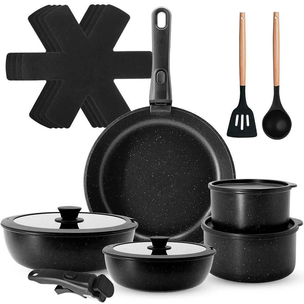 17Pc Aluminium Non-Stick Cookware Set