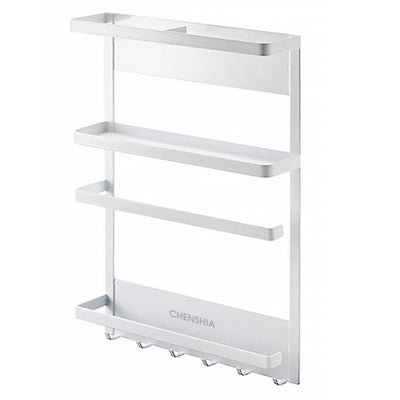 Chenshia Magnetic Storage Refrigerator Shelf-Spice Rack Kitchen Organizer - White
