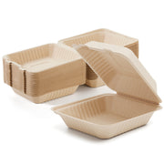 50PCS Sugarcane Take Out Containers Meal Prep Food Storage -1200ml
