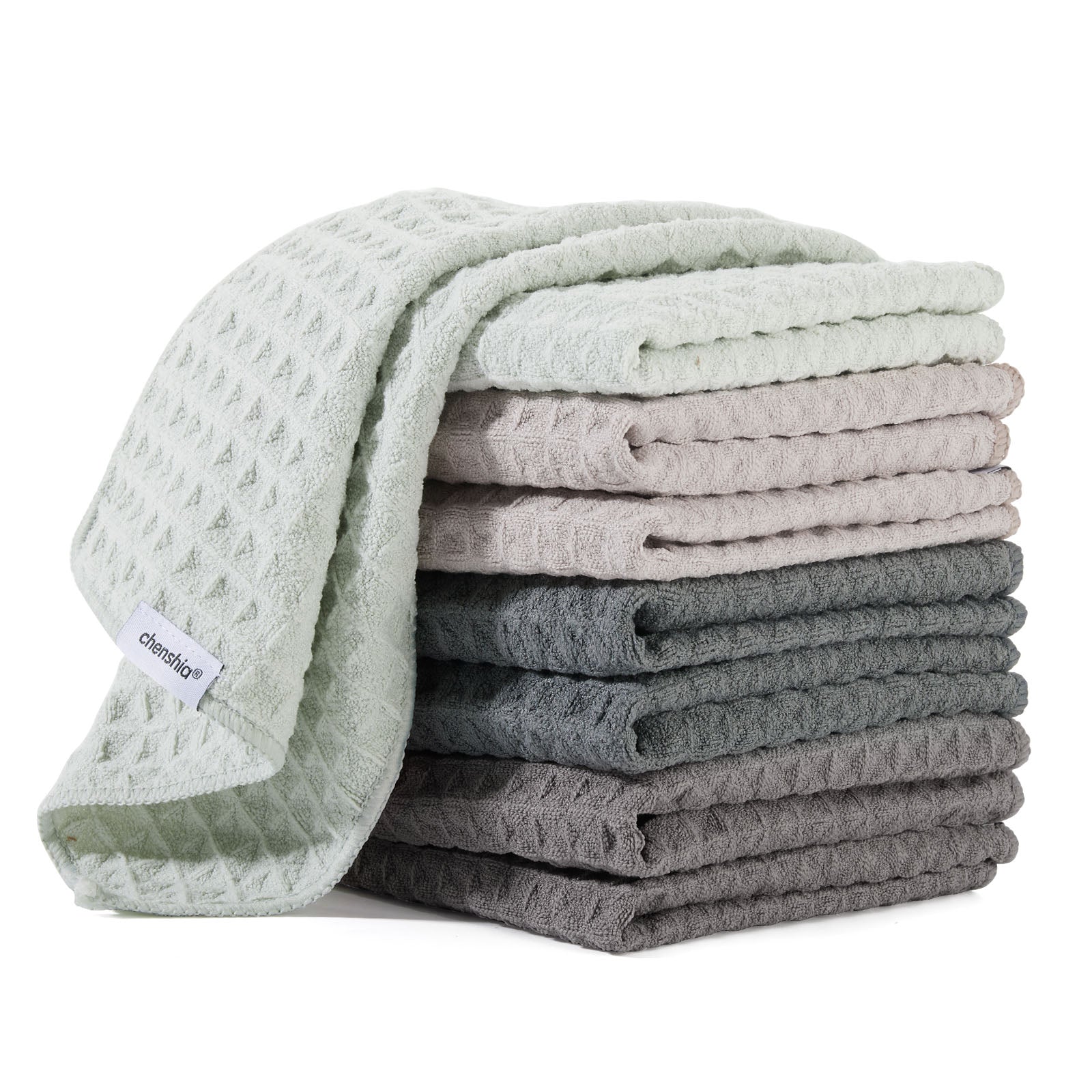 8-Pack Waffle Weave Barista Cloths Espresso Machine Cleaning Towels