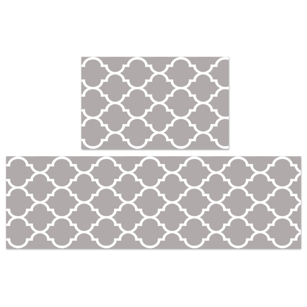 2-Piece Non-Slip Super Absorbent Mat Set - Grey