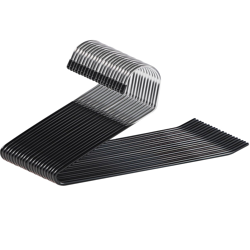 Open-Ended Rubber Coated Pant Hangers - 20-Pack