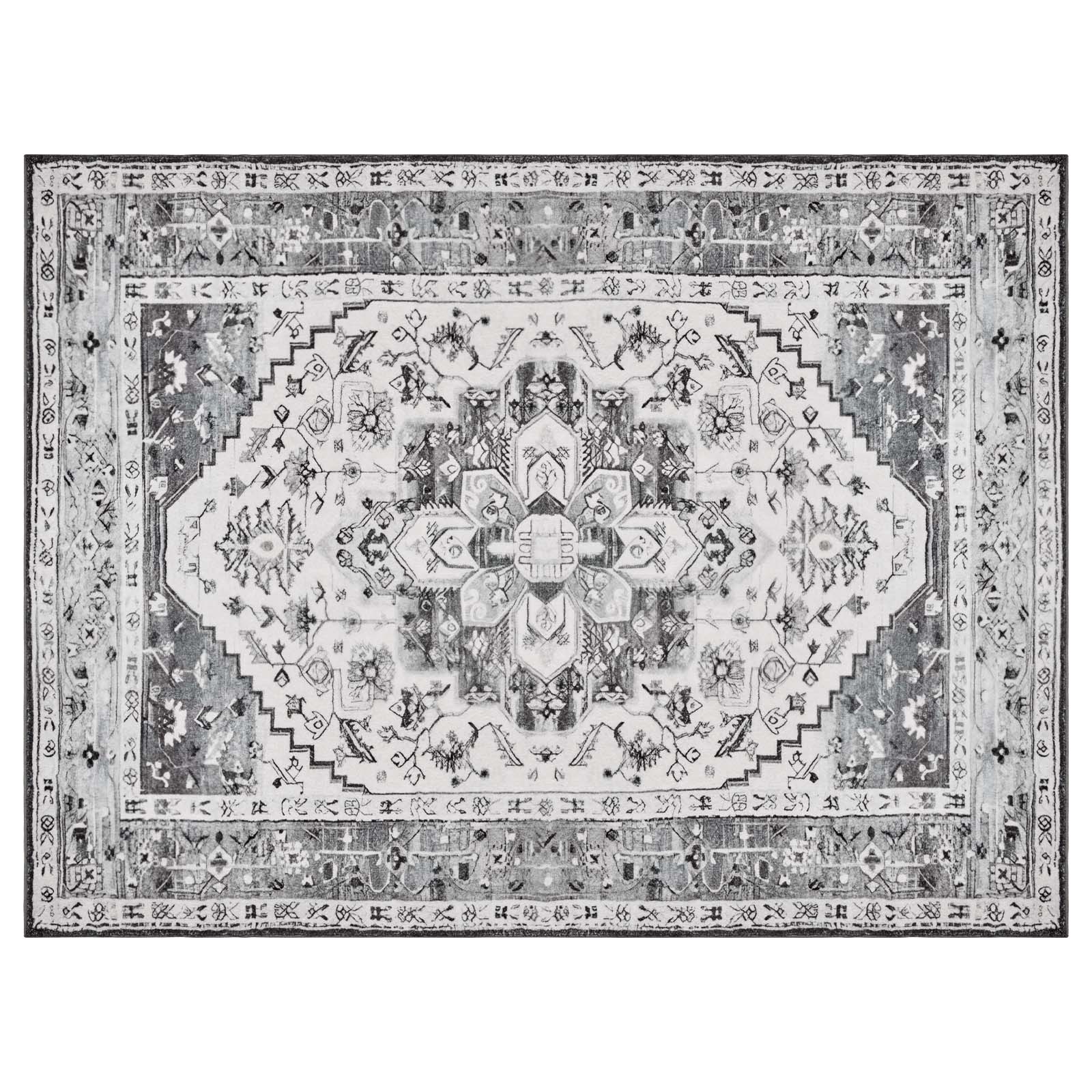 Boho Floor Mat Rug - Grey