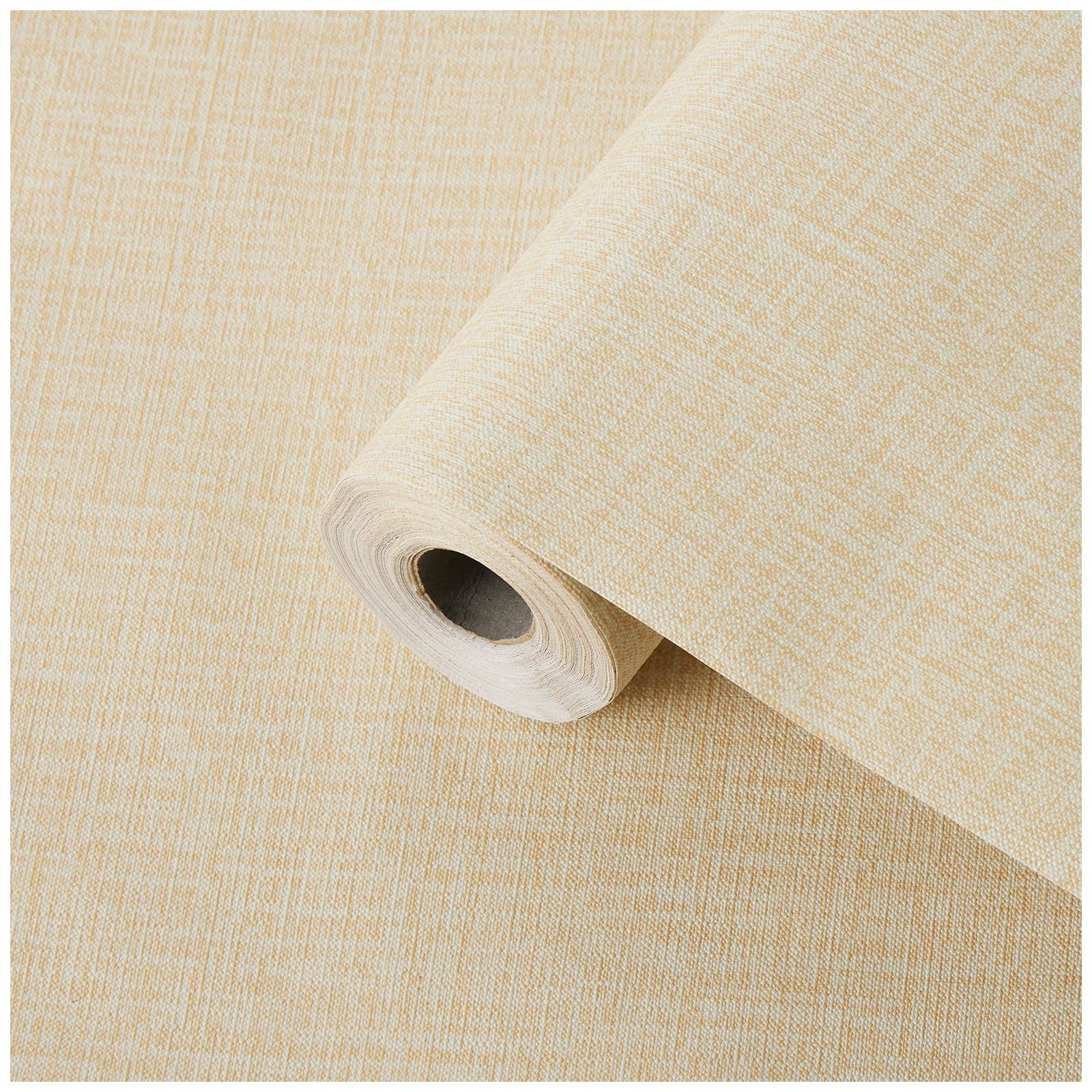 Self-Adhesive Faux Linen Wallpaper Peel and Stick PVC Wall Covering - Beige