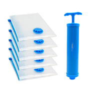 5Pc Vacuum Storage Bags with Manual Hand Pump