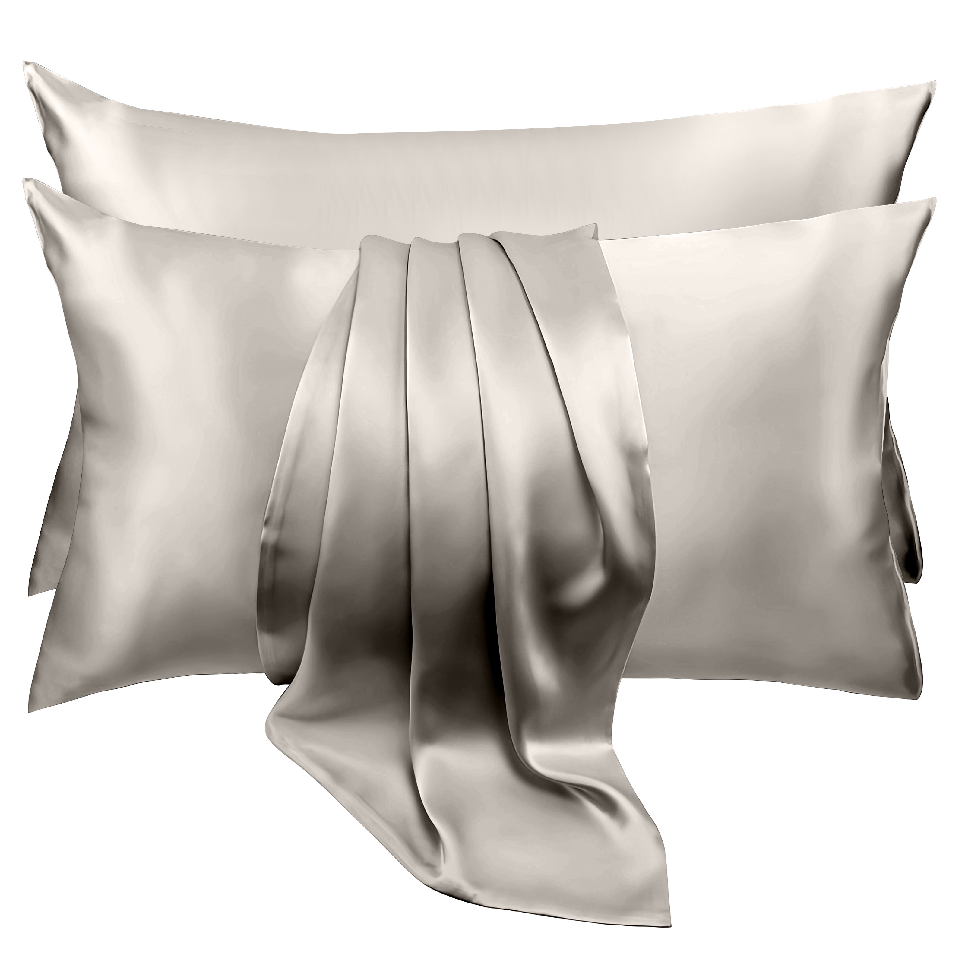 Dark Grey Mulberry Pure Silk Pillowcase Set