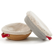 2Pc Bread Proofing Woven Basket Fermentation Banneton Set