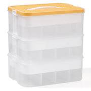 Building Block Organizer Box 3-Layer Stackable Toy Storage Bin Case