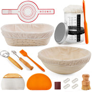 Handwoven Sourdough Bread Proofing Basket Set