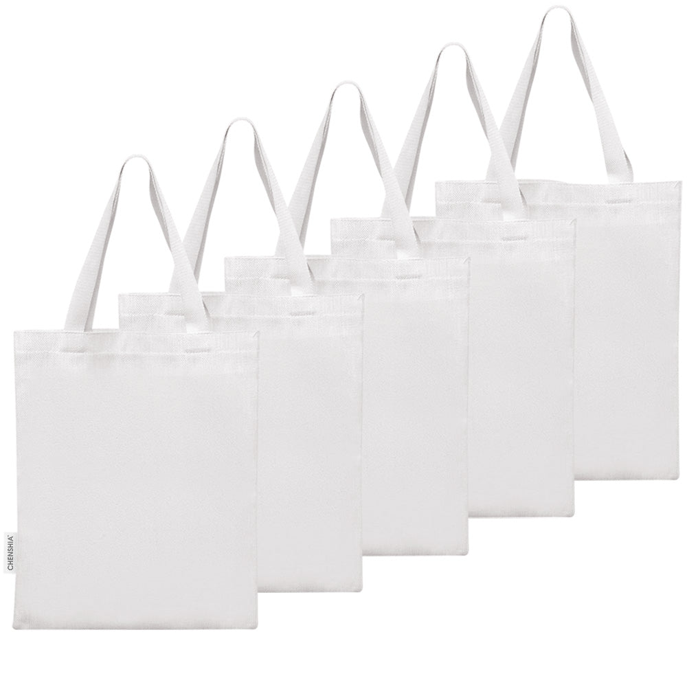 Blank Cotton Tote Bags - 5 Pack