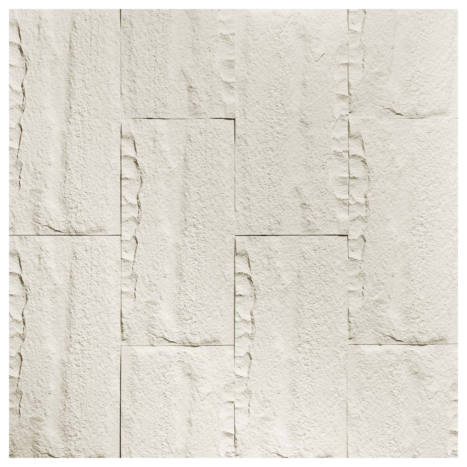 10-Pack 3D Stone-Like Wall Panel Accent Wall Tiles Rock Decor - White