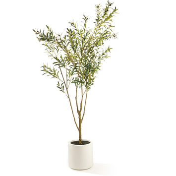 Artificial Olive Tree - Realistic Faux Potted Plant