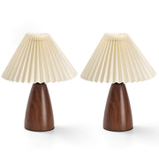 Bedside Lamp Twin Pack - Mocha Walnut