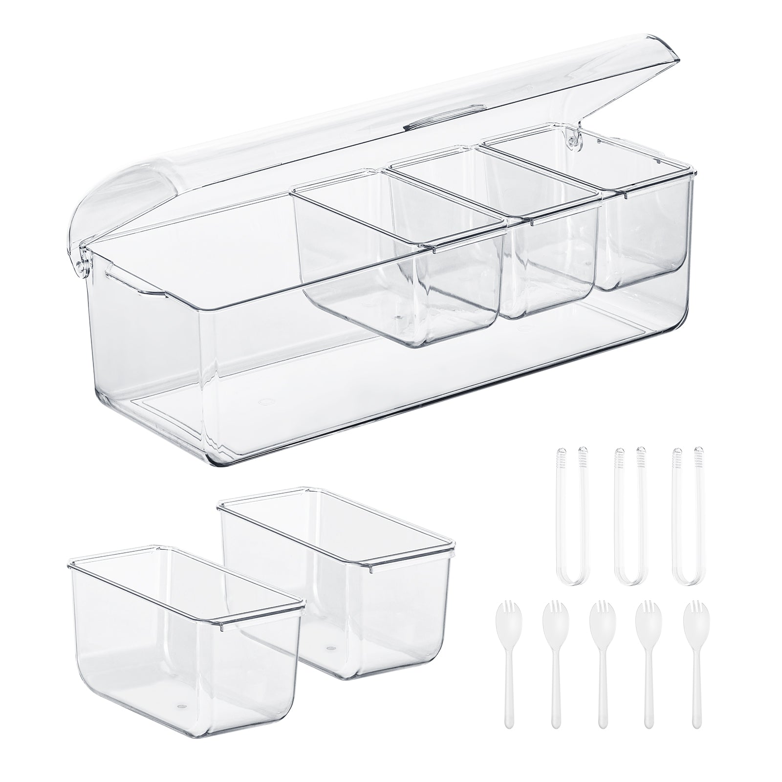 5L Ice Chilled Cocktail Garnish Tray Set