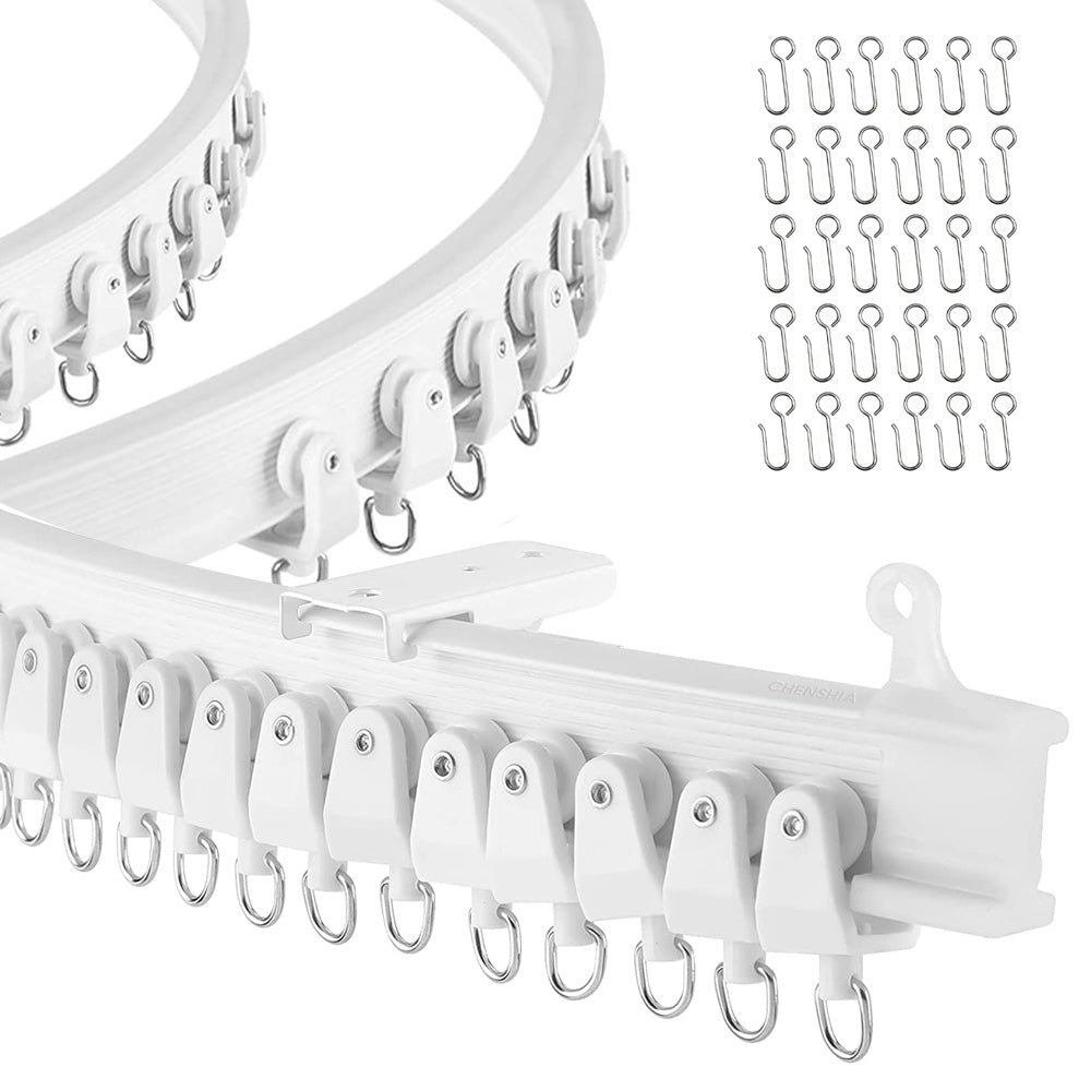 3M Flexible Bendable Curtain Rail Track - White