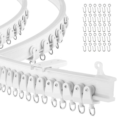 3M Flexible Bendable Curtain Rail Track - White
