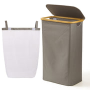 100L Collapsible Laundry Hamper with Lid & Removable Bag