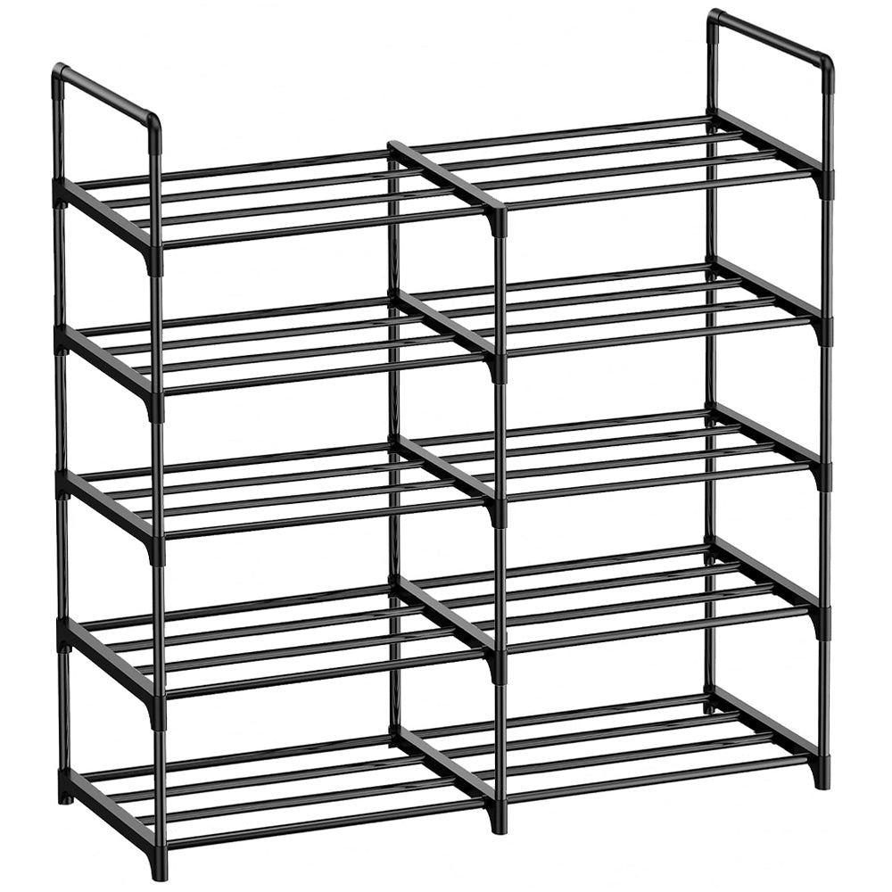 Chenshia 5-Tier Shoe Rack,Double Row Durable Stainless Steel shoe Organiser