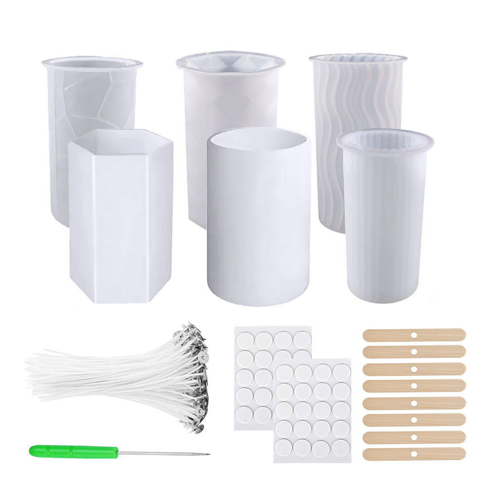 Silicone Candle Making Kit With 3D Moulds & Accessories