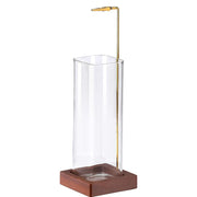 Modern Wooden Incense Burner with Glass Ash Catcher