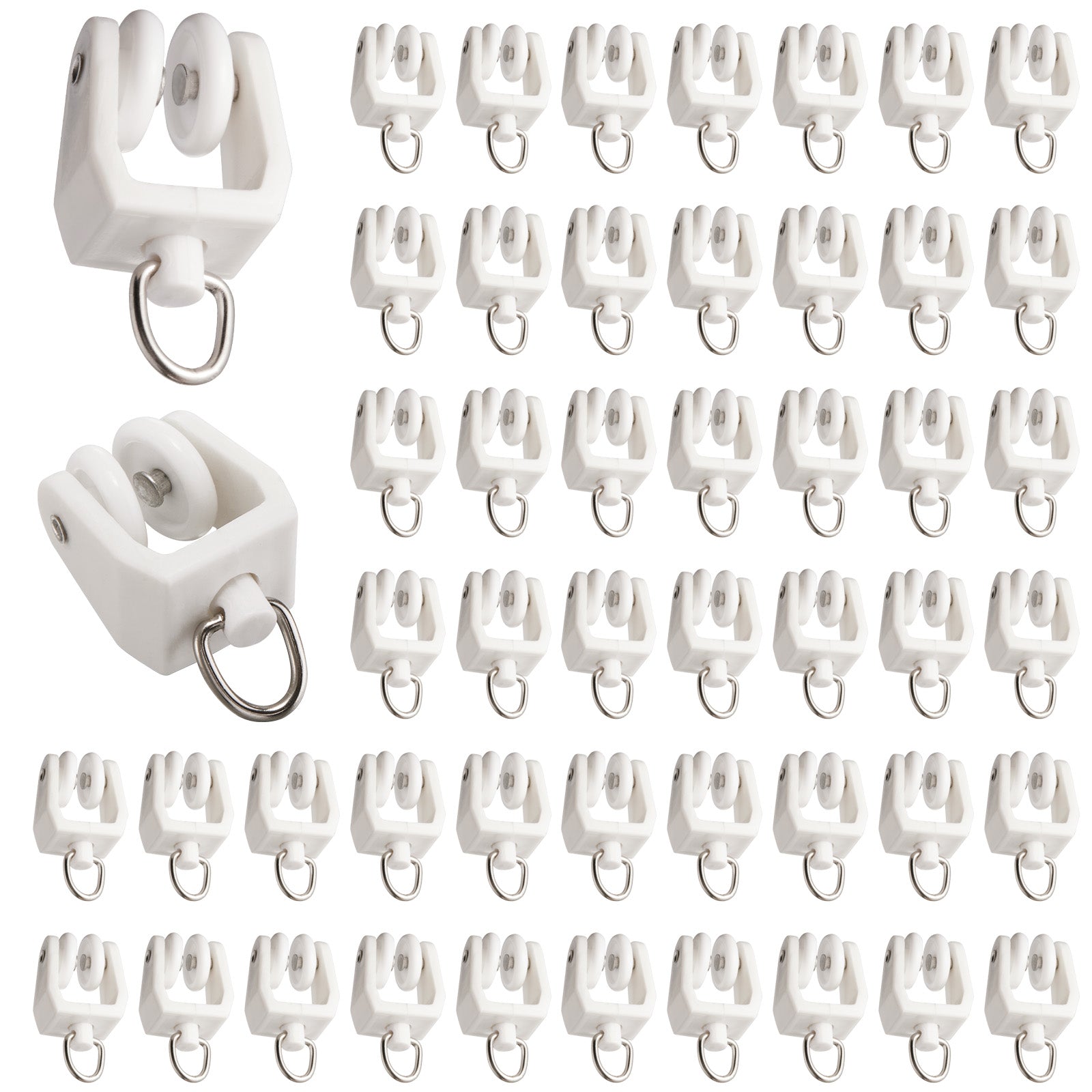 40Pc Curtain Track Pulleys Curtain Rail Wheels