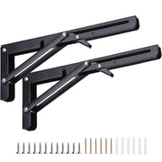 Heavy Duty Stainless Steel Collapsible Shelf Bracket - 2-Pack