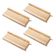 Solid Wood Floating Shelves Wall Mount -4Pc Picture Ledge Decor