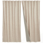 Beige Double Layer Blackout Curtains - 132cm x 244cm